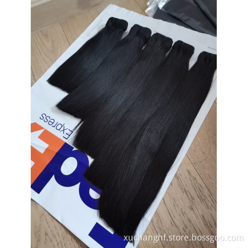 Wholesale Bone Straight Human Hair Extensions Raw Unprocessed Vietnamese Super Double Drawn Virgin Human Hair Naija Lagos Vendor